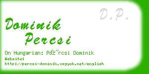 dominik percsi business card